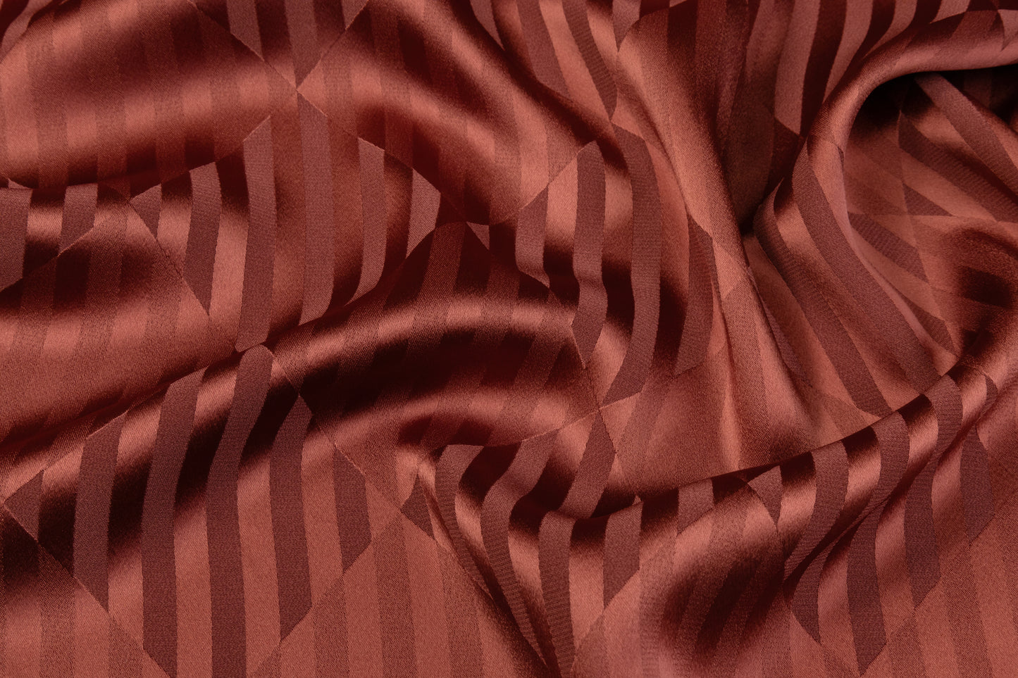 Italian Viscose Acetate Jacquard - Rust