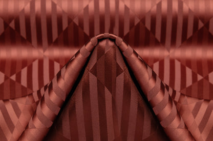 Italian Viscose Acetate Jacquard - Rust