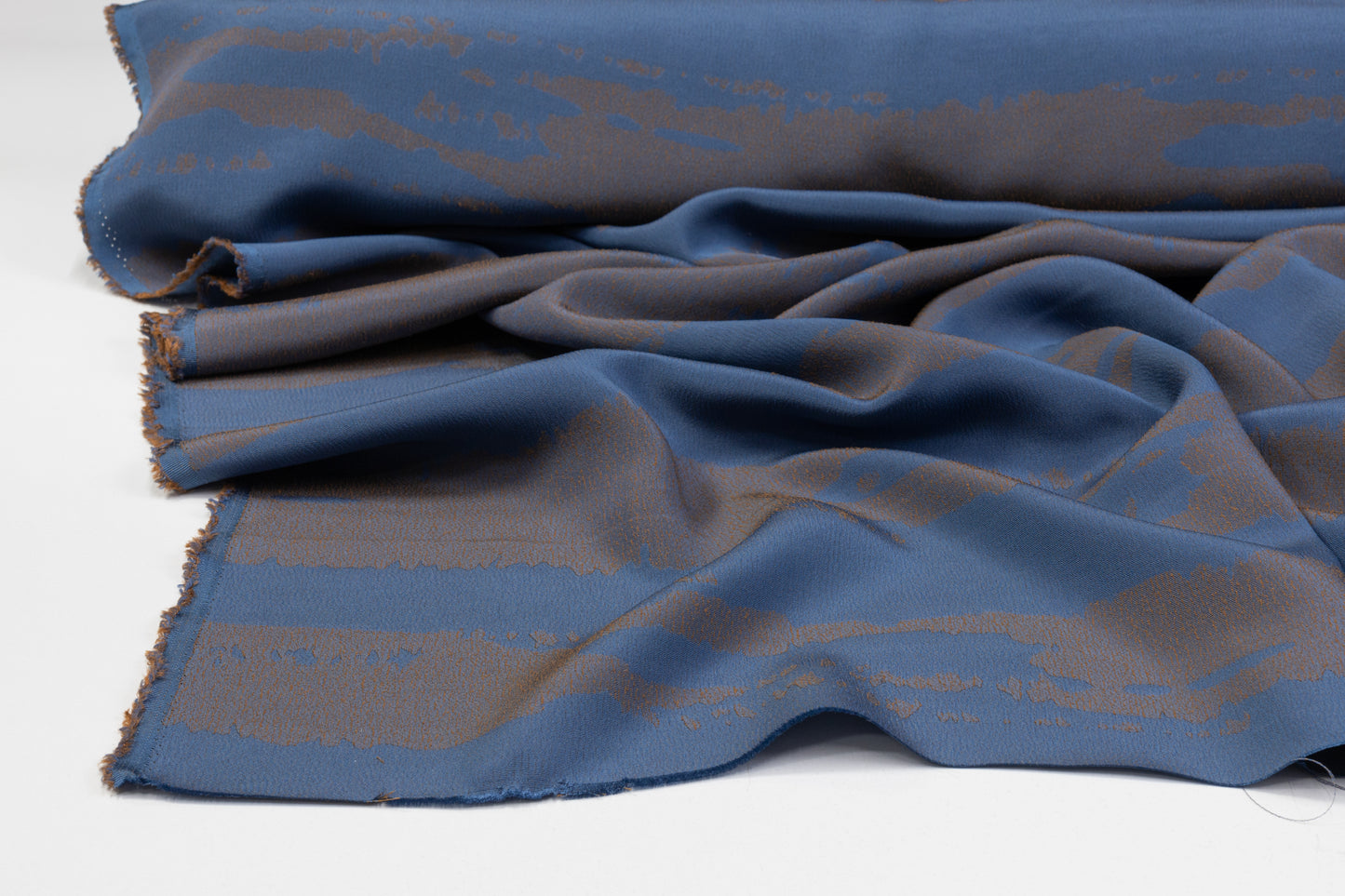 Italian Acetate Viscose Crepe - Blue / Copper