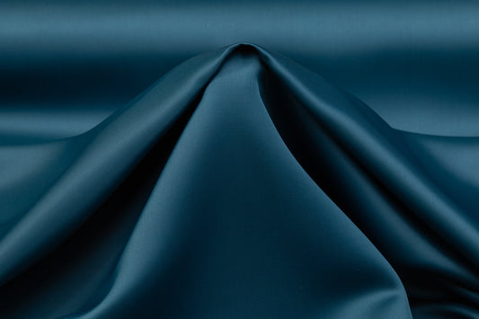 Italian Viscose Satin - Teal Blue