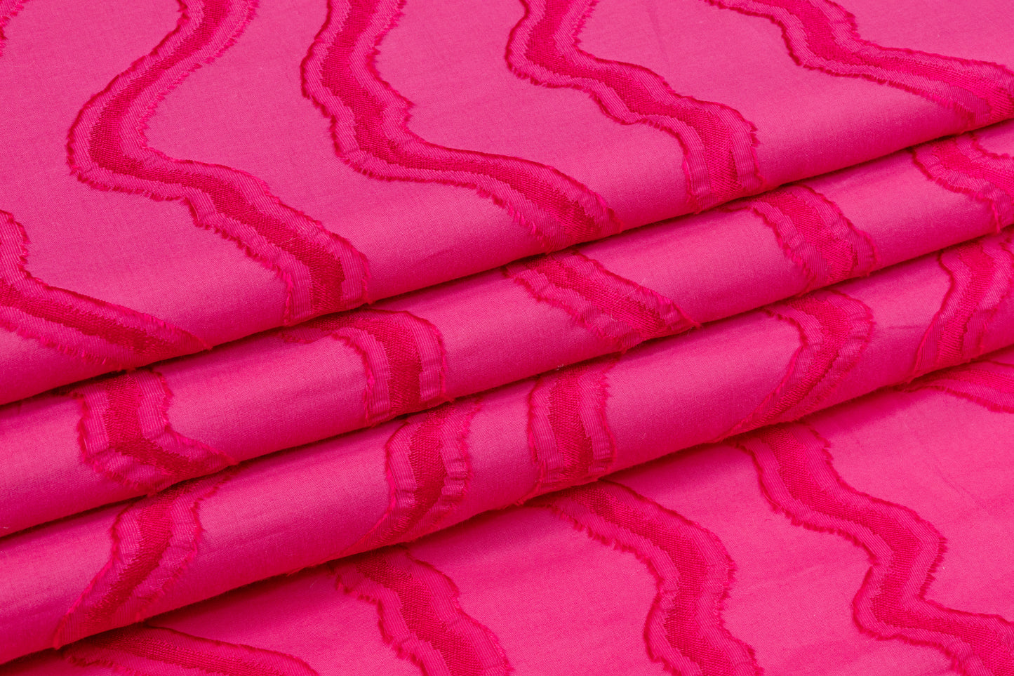 Italian Cotton Viscose Fil Coupé - Magenta