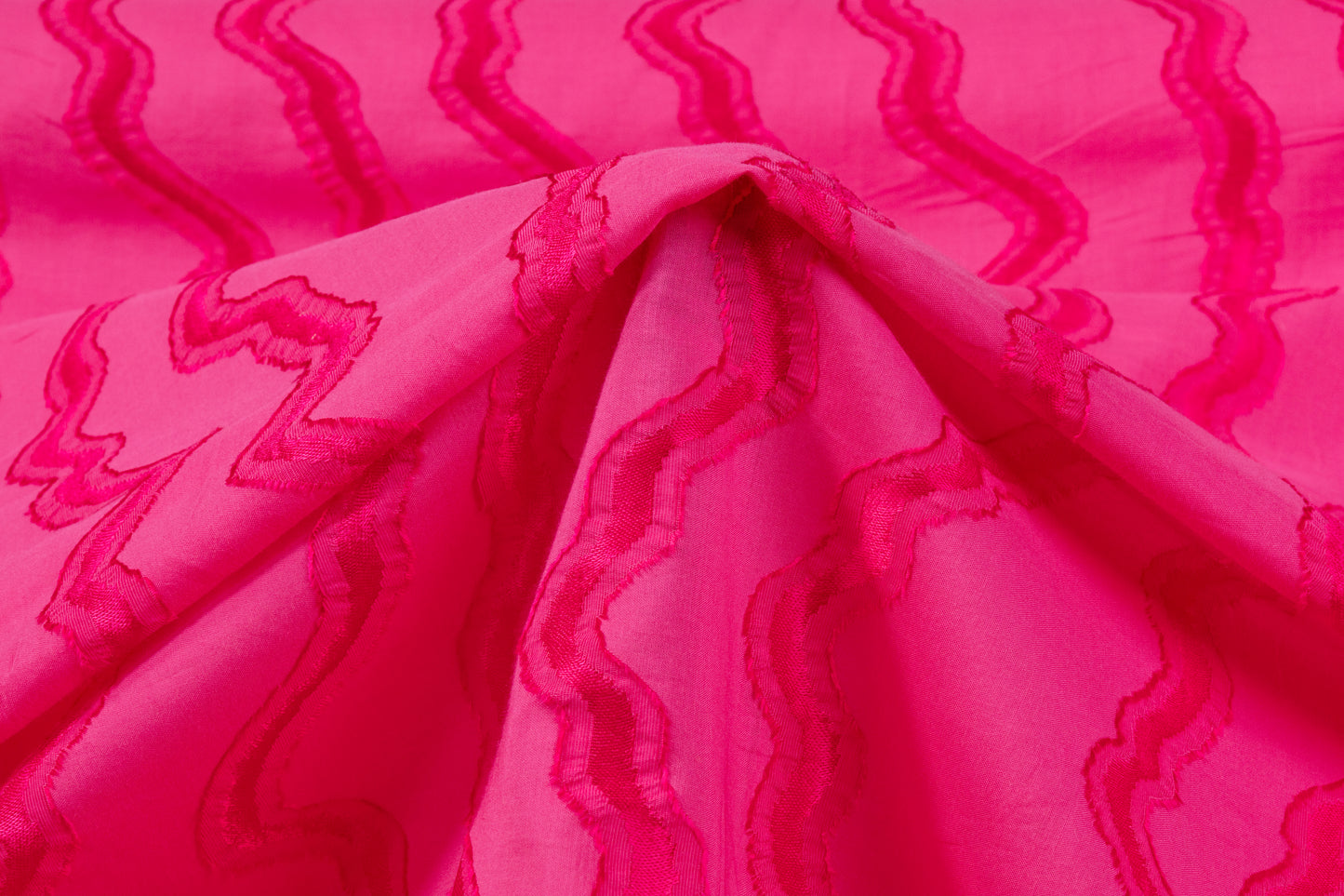 Italian Cotton Viscose Fil Coupé - Magenta