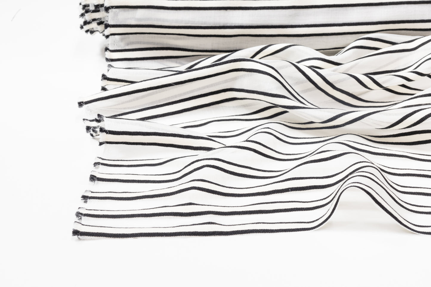 Striped Silk Burnout - Black / white