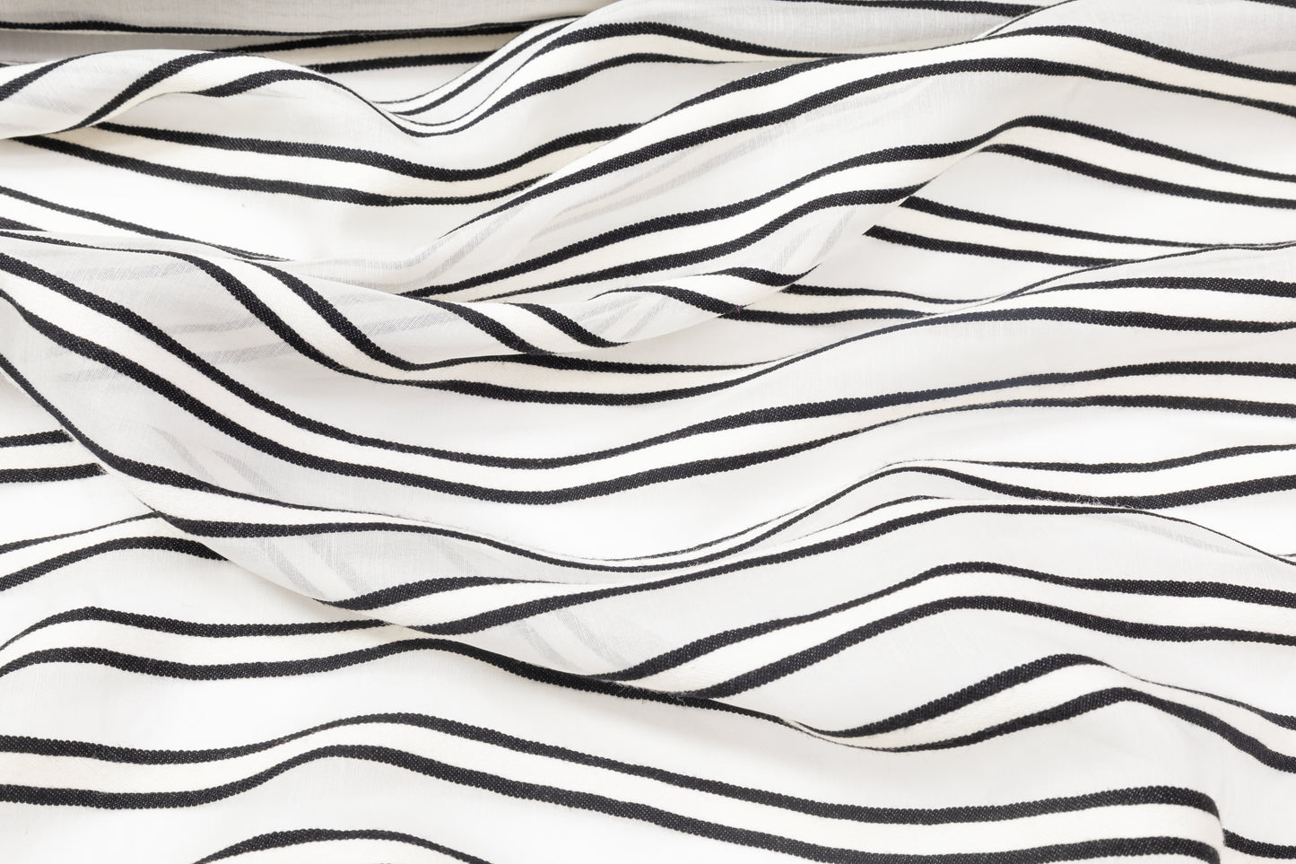 Striped Silk Burnout - Black / white