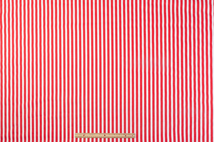 Striped Cotton Canvas - Red / White