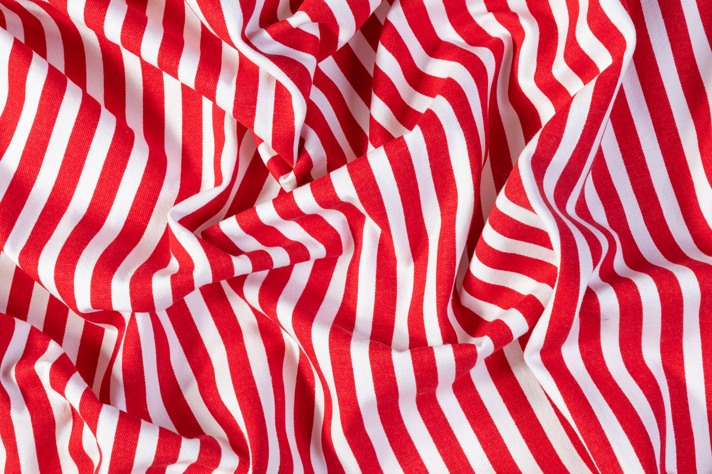 Striped Cotton Canvas - Red / White