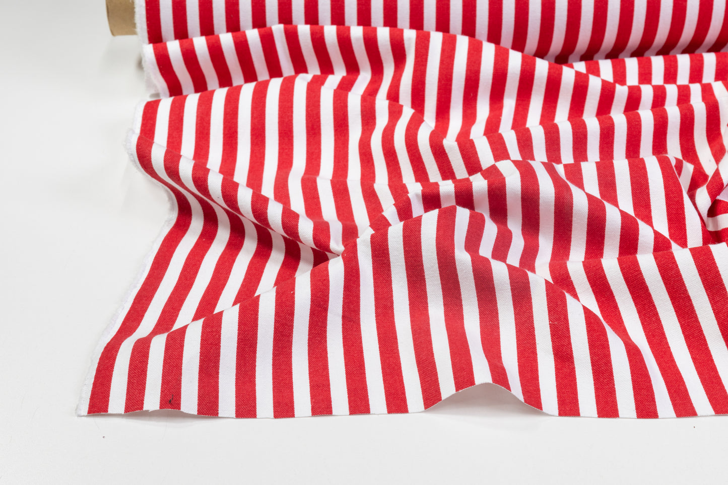 Striped Cotton Canvas - Red / White