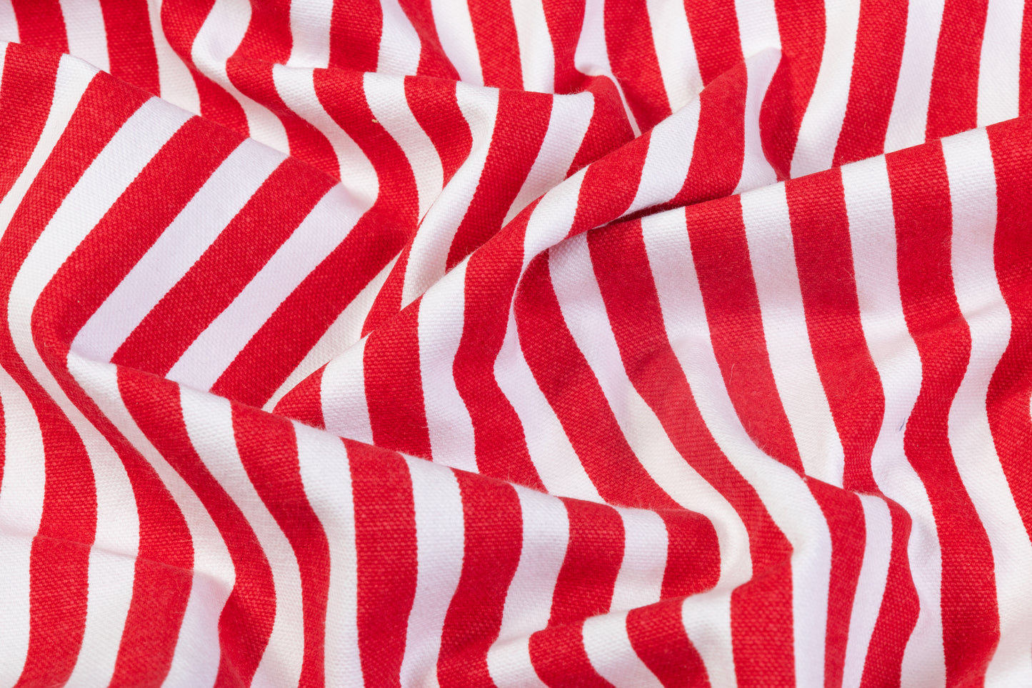 Striped Cotton Canvas - Red / White