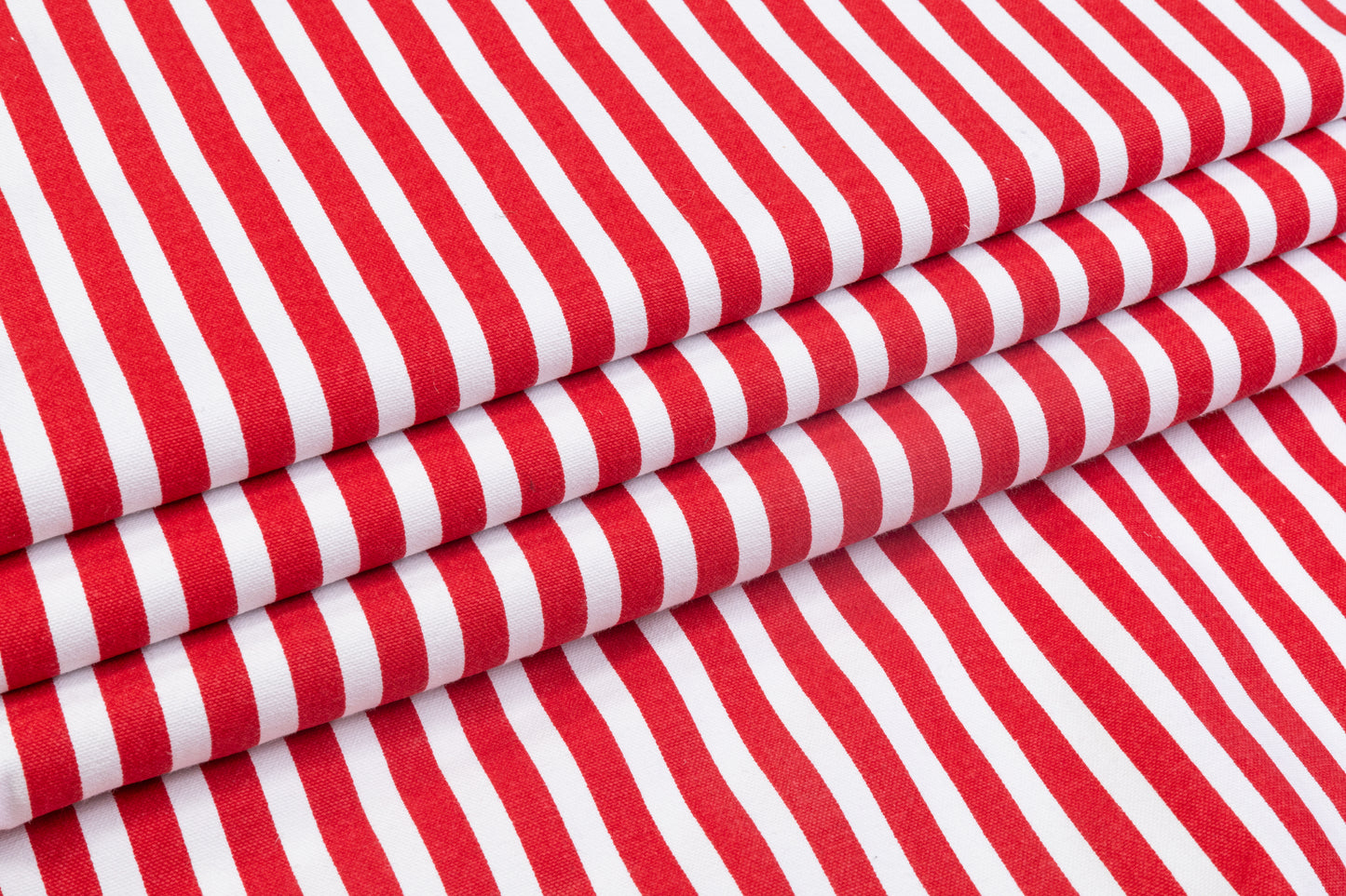 Striped Cotton Canvas - Red / White