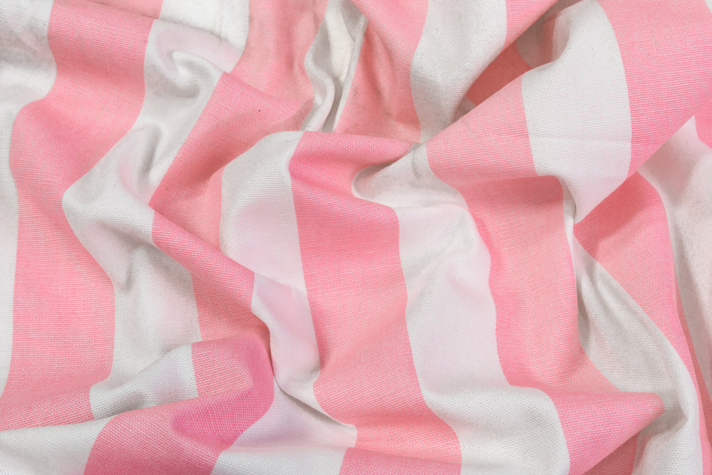 Striped Cotton Canvas - Pink / White