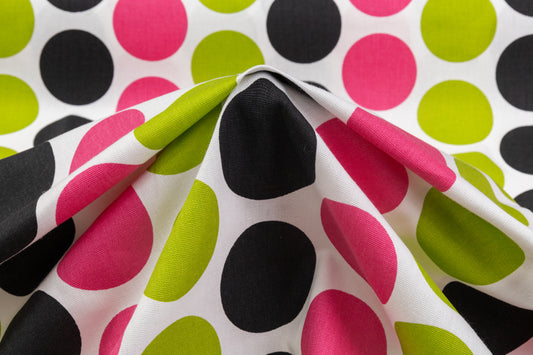 Polka Dot Cotton Canvas - Multicolor