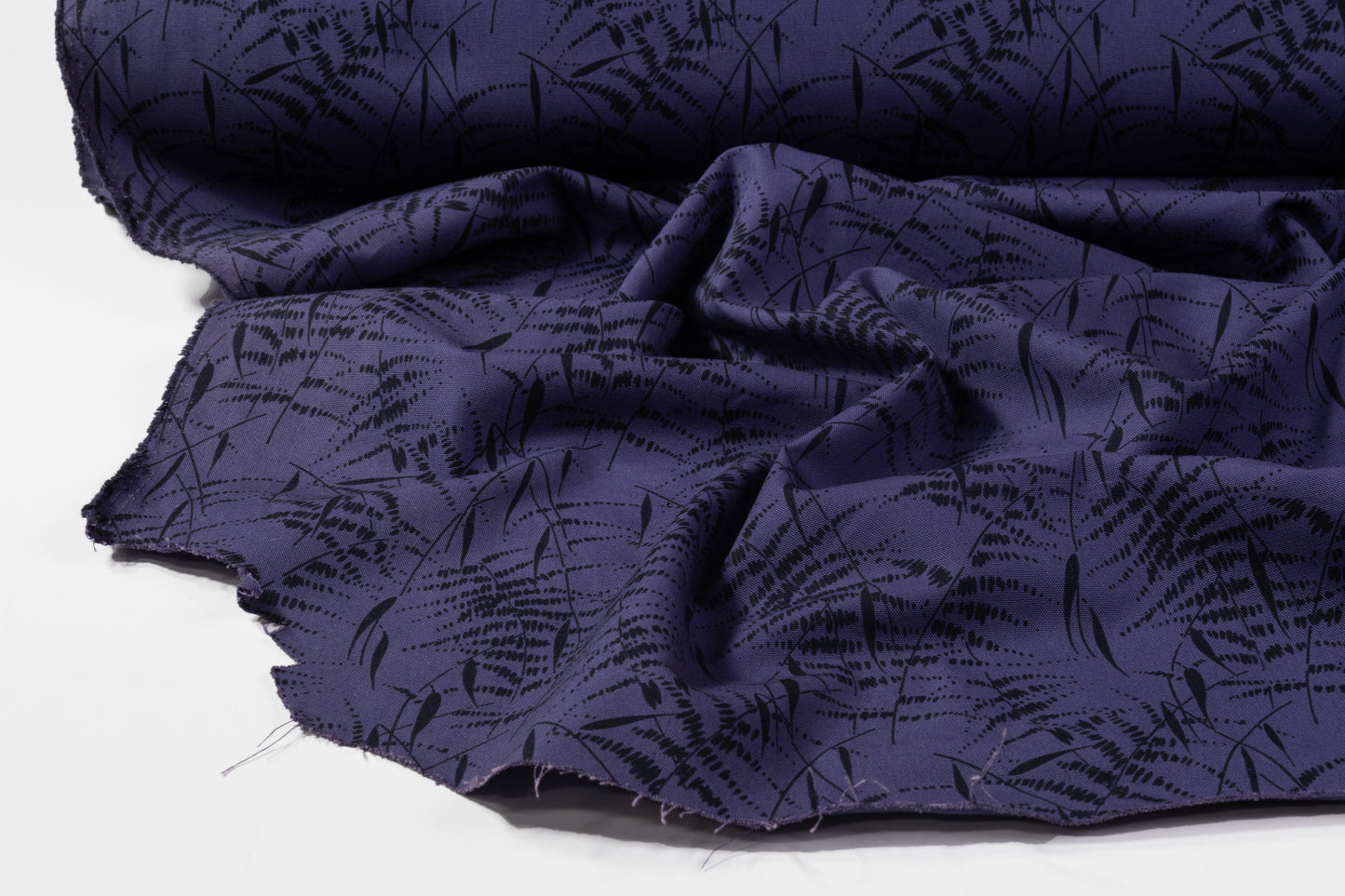 Tropical Printed Cotton Canvas - Indigo