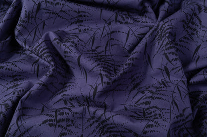 Tropical Printed Cotton Canvas - Indigo