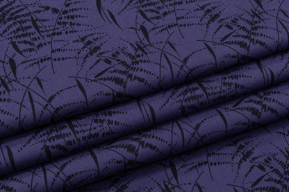 Tropical Printed Cotton Canvas - Indigo