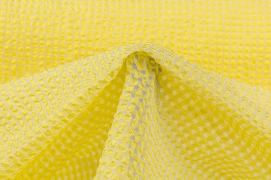 Silk Seersucker - Yellow