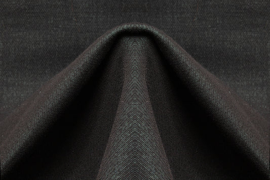 Metallic Wool Blend Tweed - Black / Teal Green