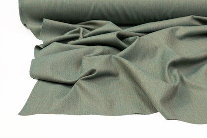 Two Tone Italian Wool Suiting - Green