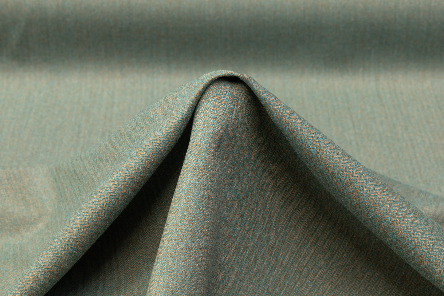 Two Tone Italian Wool Suiting - Green