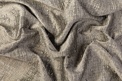 Crushed Metallic Brocade - Gray