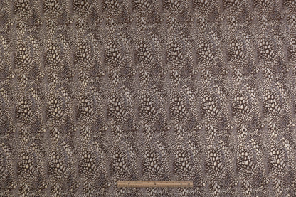 Snake Skin Design Metallic Brocade - Brown / Gold / Taupe