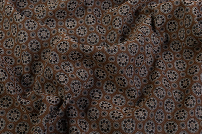 Geometric Stretch Brocade - Brown