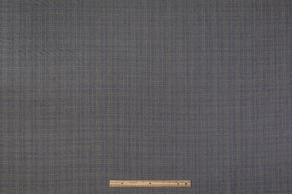 Checked Italian Wool Suiting - Gray / Brown