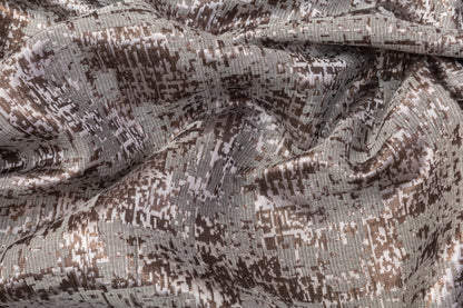 Metallic Army Fatigue Brocade - Gray / Brown