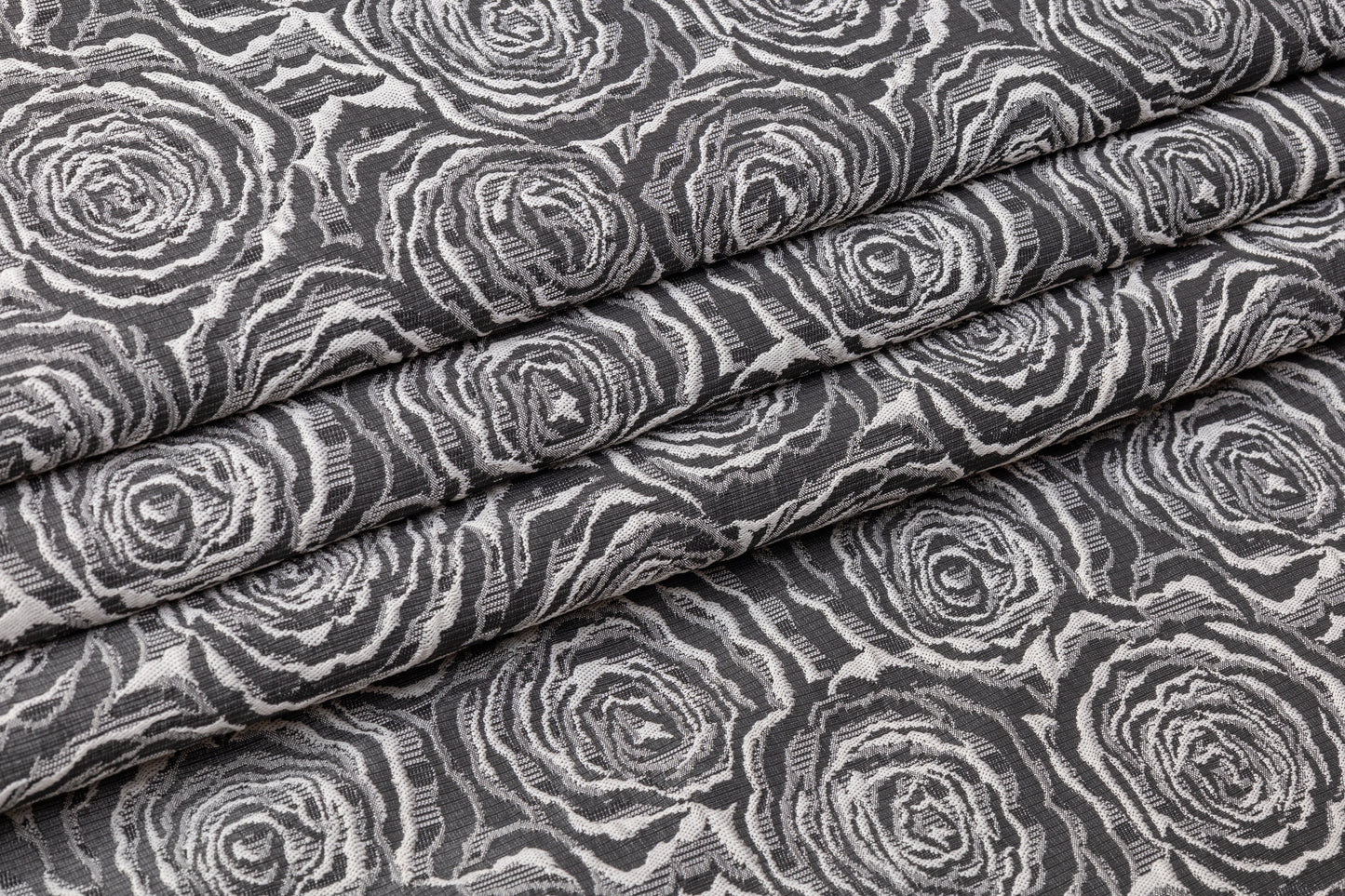 Rose Floral Brocade - Charcoal Gray