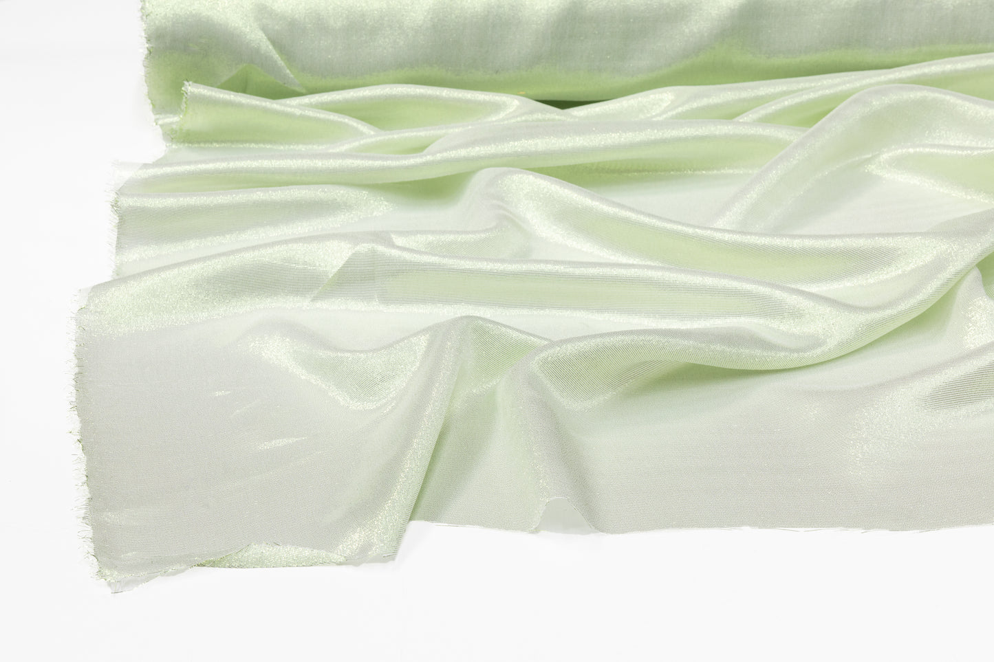 Italian Silk Chiffon Lamé - Green