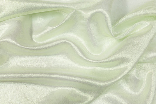 Italian Silk Chiffon Lamé - Green