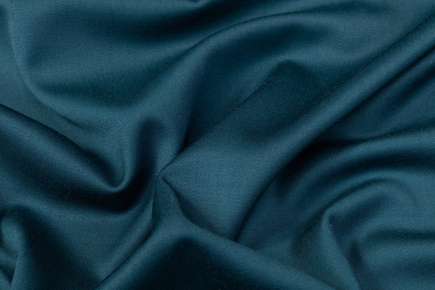 Italian Wool Satin Faille Stretch Suiting - Teal