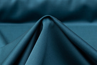 Italian Wool Satin Faille Stretch Suiting - Teal