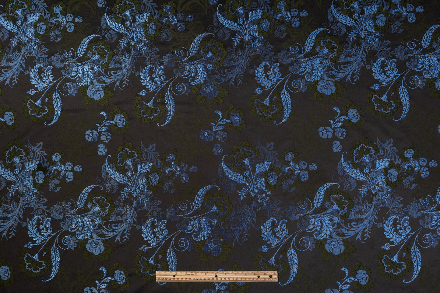 Floral Brocade - Blue / Green