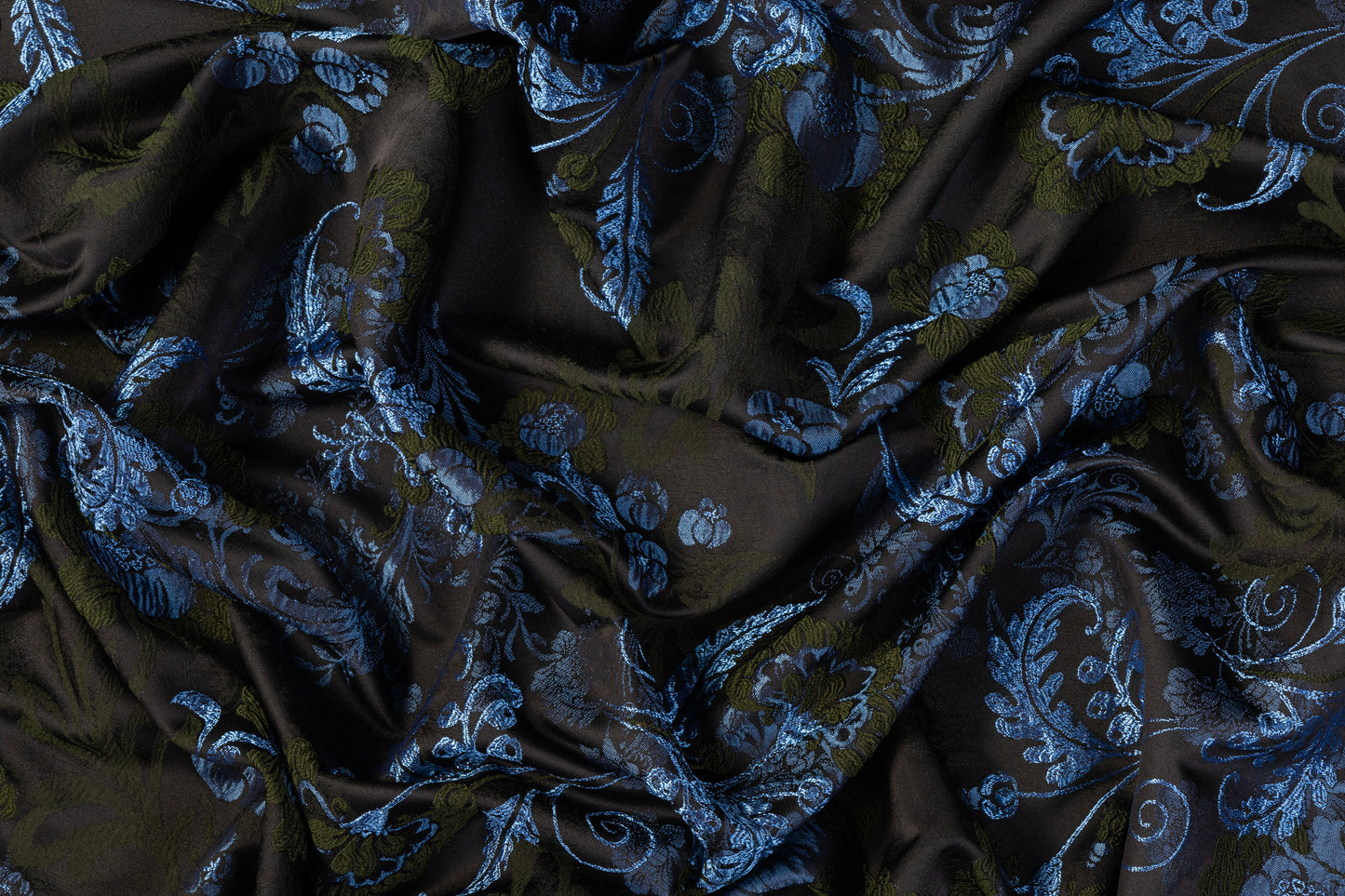 Floral Brocade - Blue / Green