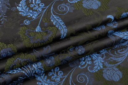 Floral Brocade - Blue / Green