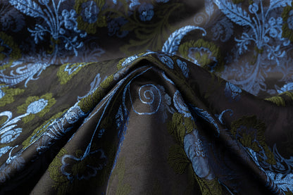 Floral Brocade - Blue / Green