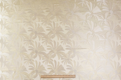 Floral Metallic Brocade - Champagne Gold