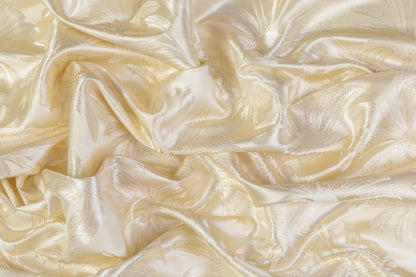 Floral Metallic Brocade - Champagne Gold