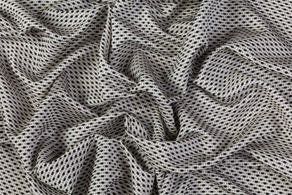 Dotted Brocade - Black / White