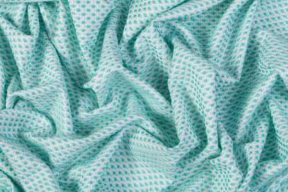 Dotted Brocade - Turquoise Blue