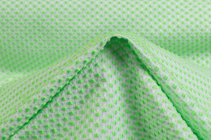 Dotted Brocade - Green / White