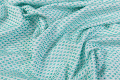 Dotted Brocade - Turquoise Blue