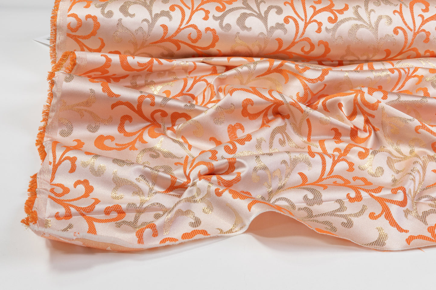 Baroque Metallic Brocade - Orange / Gold