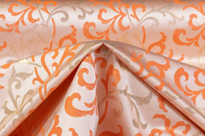 Baroque Metallic Brocade - Orange / Gold