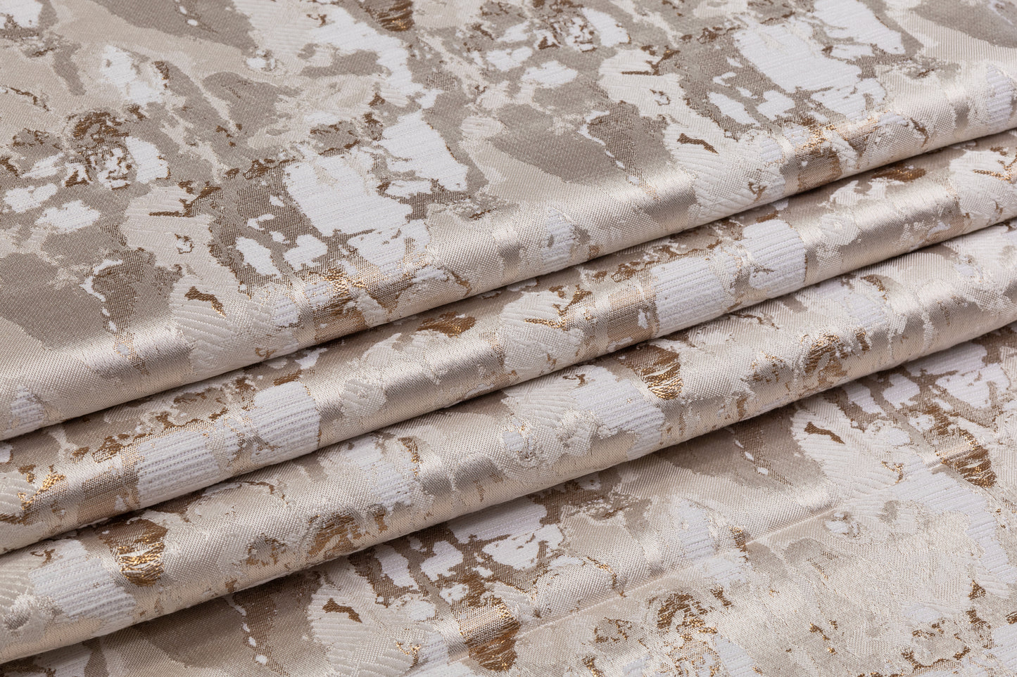 Abstract Metallic Brocade - Beige / Gold