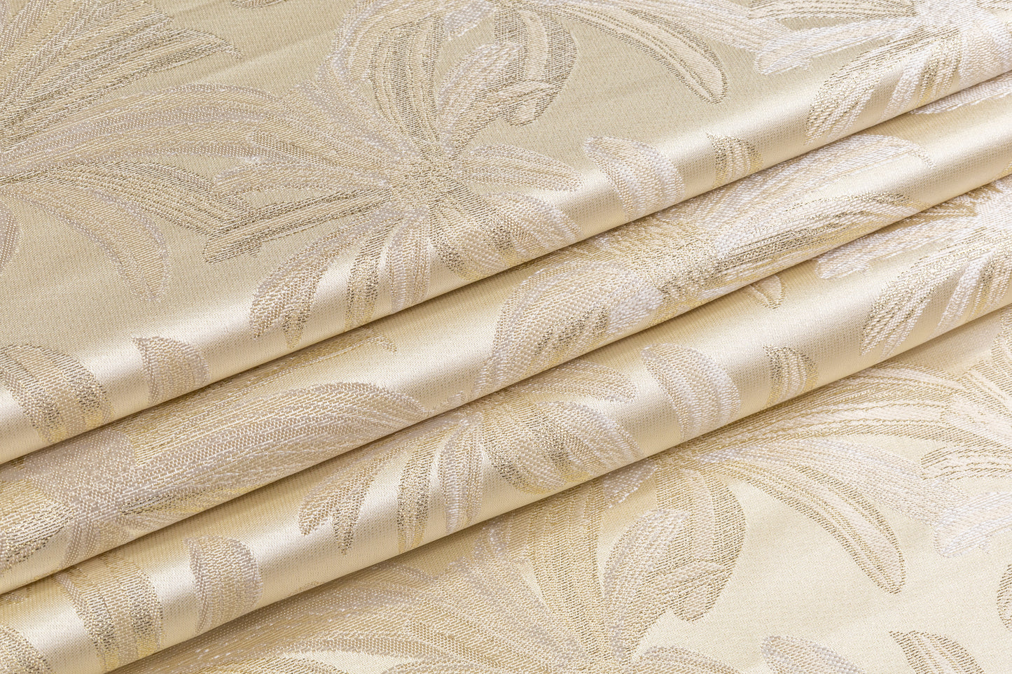 Floral Metallic Brocade - Champagne Gold