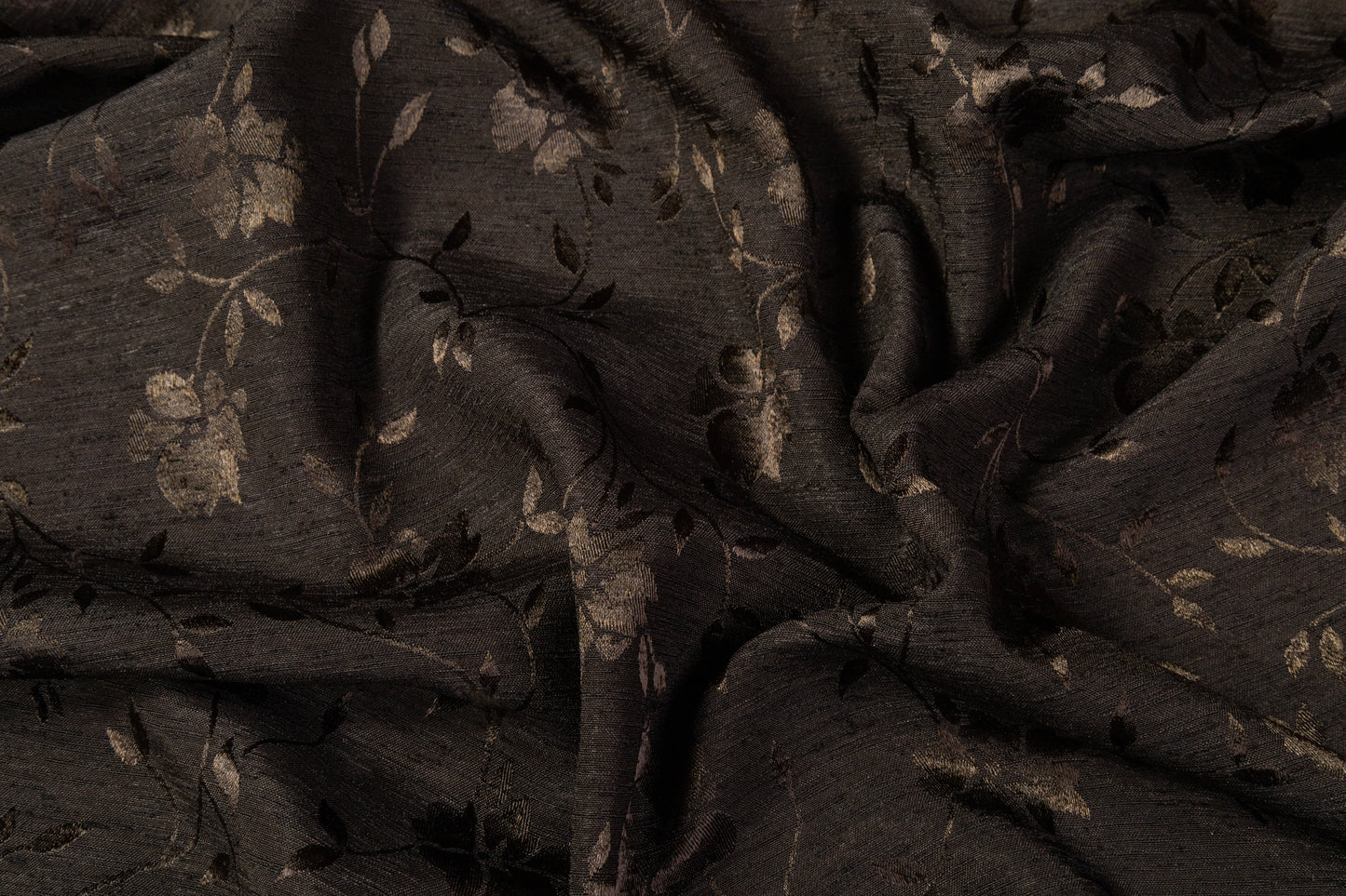 Floral Textured Jacquard - Brown