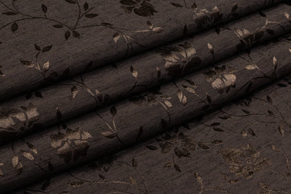 Floral Textured Jacquard - Brown