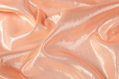 Italian Silk Chiffon Lamé - Peach