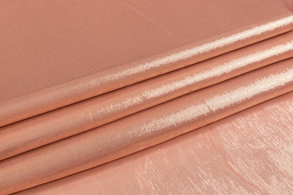 Italian Silk Chiffon Lamé - Peach